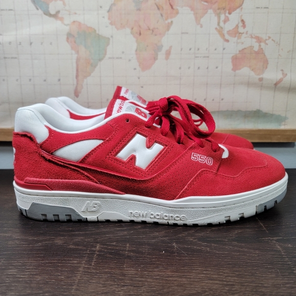 *BRAND NEW* New Balance 550 Suede Pack Team Red Men's Size 12.0 - Picture 4 of 7